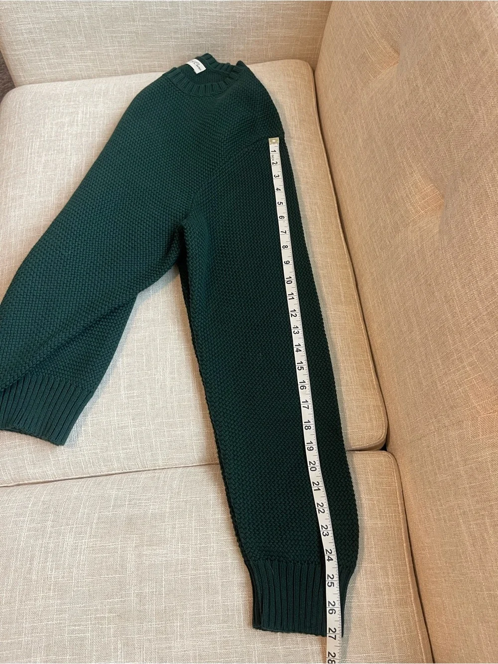 J. Crew Men's Forest Green Knit Crewneck Sweater